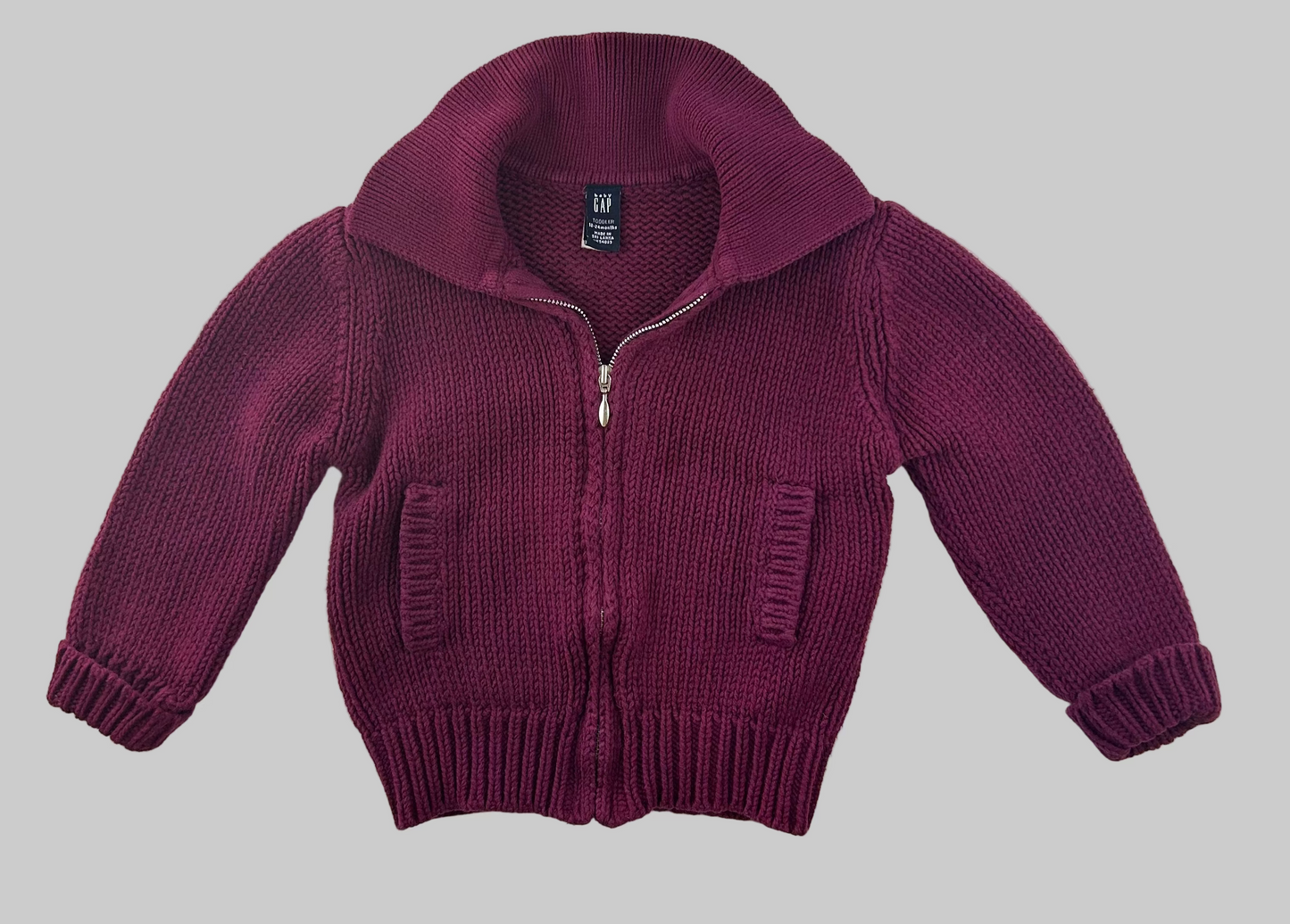 Gap LS Zip Sweater 18-24M
