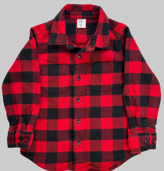 Baby Gap Red Plaid Shirt 4T