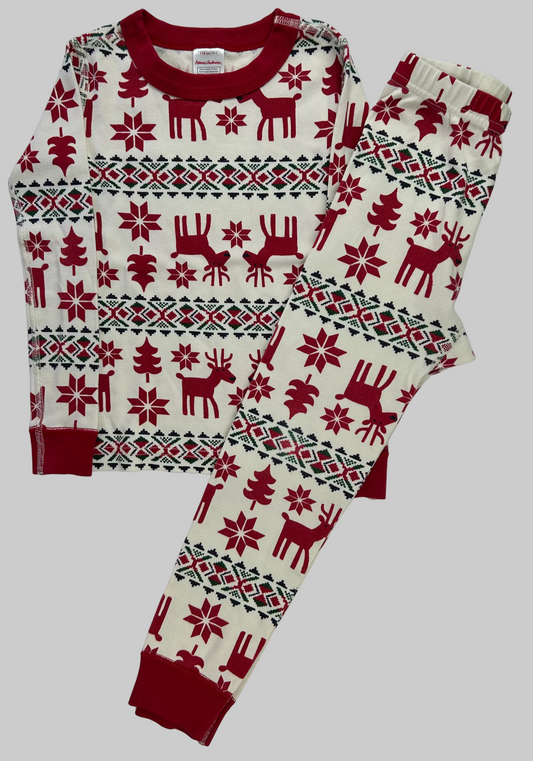 Hanna Andersson Holiday Deer 2 Piece Pajama Set 5T