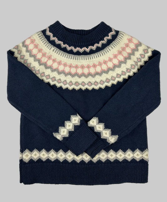 Crewcuts Navy Fair Isle Sweater 6/7