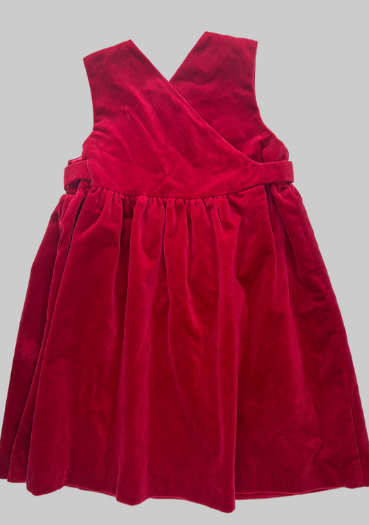 Baby Gap Red Velvet Jumper Dress w/ Tags 4T