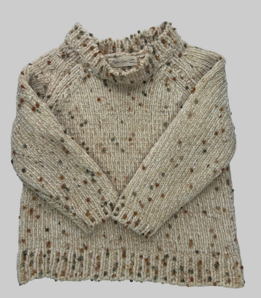 Rylee & Cru Cream Sweater with Dots 2/3Y