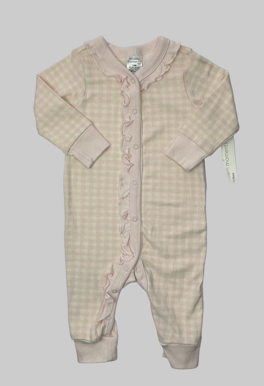 Modern Moments Pink Gingham Jumpsuit w/Tags 3-6M