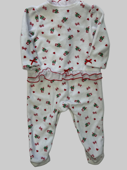 Little Me First Christmas Footie 9M