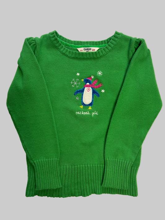 Vintage Osh Kosh Green Penguin Sweater 5