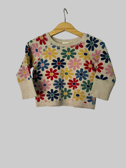 Hanna Andersson LS Floral Top 6-12M