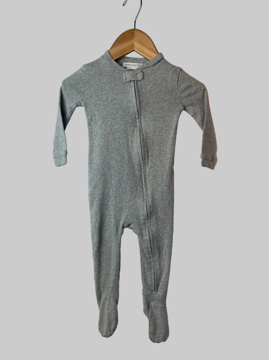 Pottery Barn Kids Gray Footed Jumpsuit 12-18M