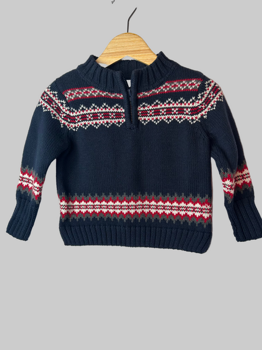 Land's End Navy Sweater 12M