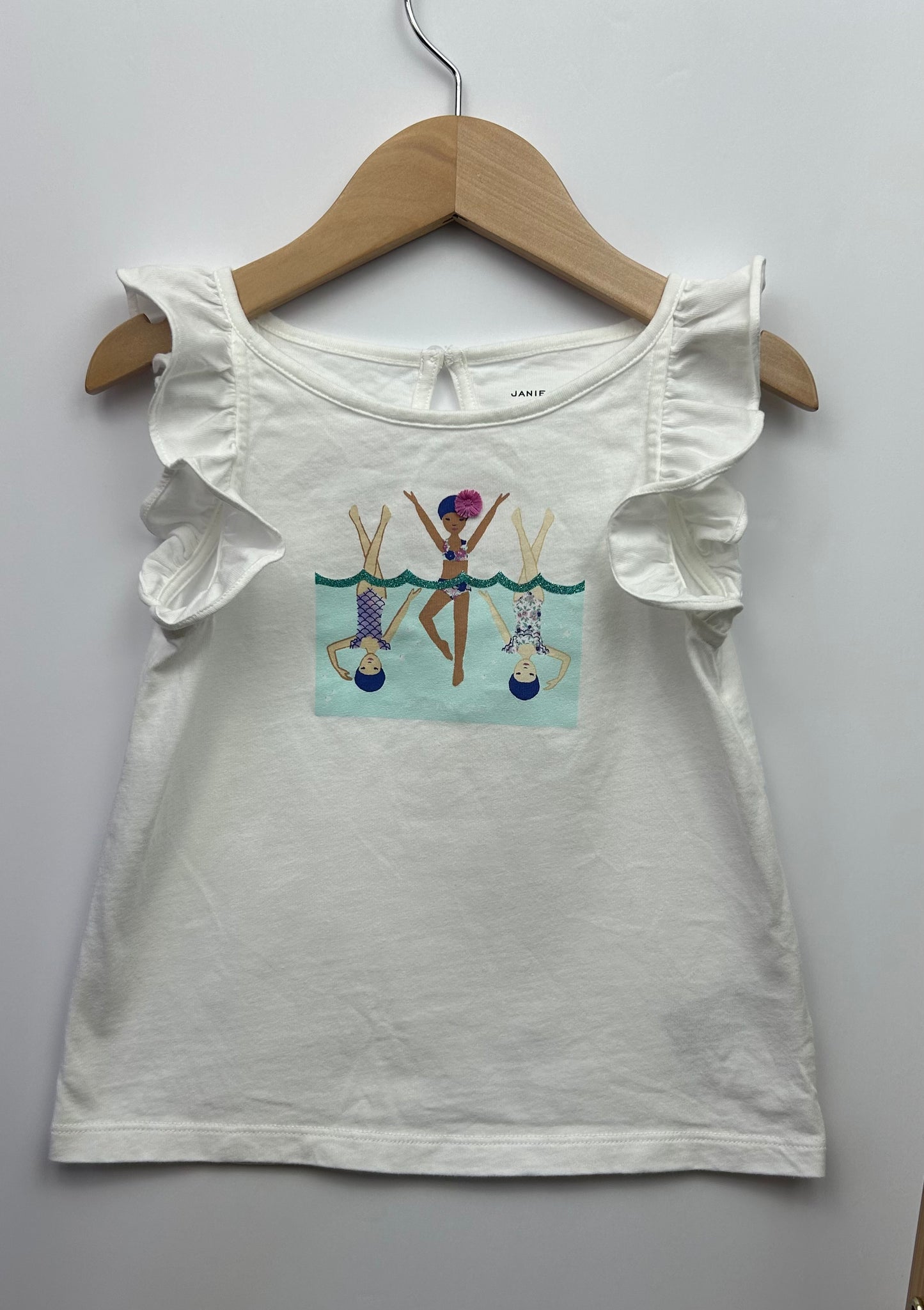 Janie and Jack White Ruffle Shirt 5T