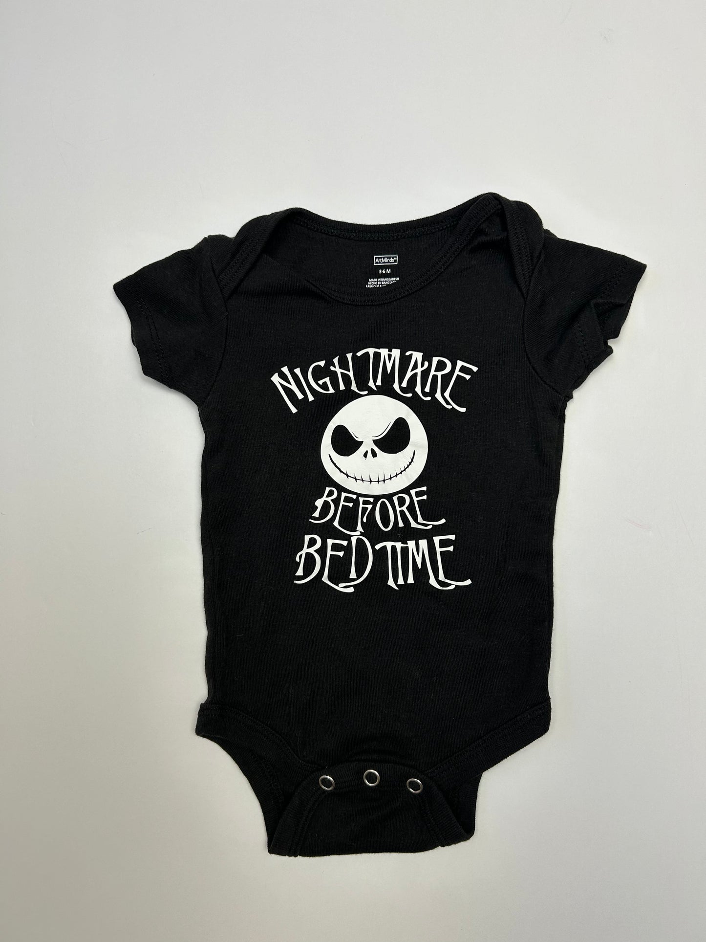 Nightmare Before Bedtime Onesie 3-6M