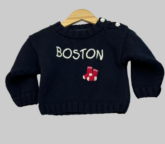 MollyGoggles Navy Boston Sweater 6M