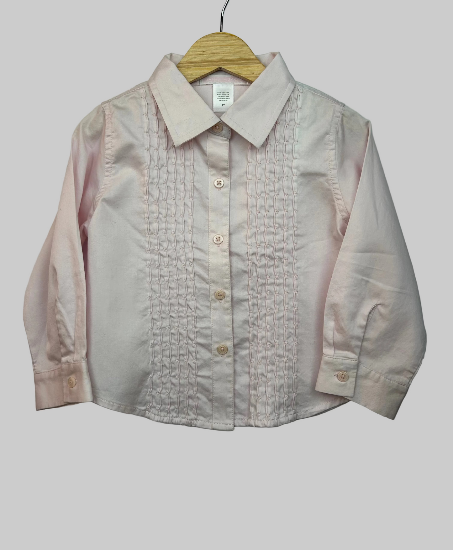 Janie and Jack Lt Pink Button Up 2T