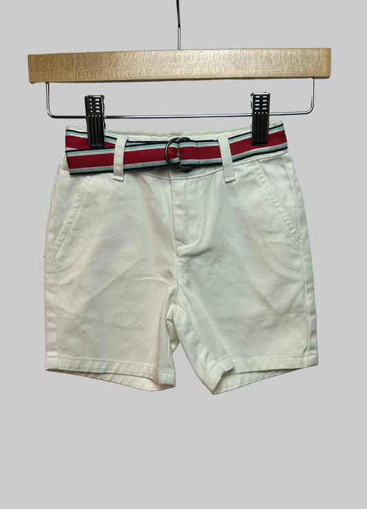 Janie and Jack White Shorts w/Belt 12-18M