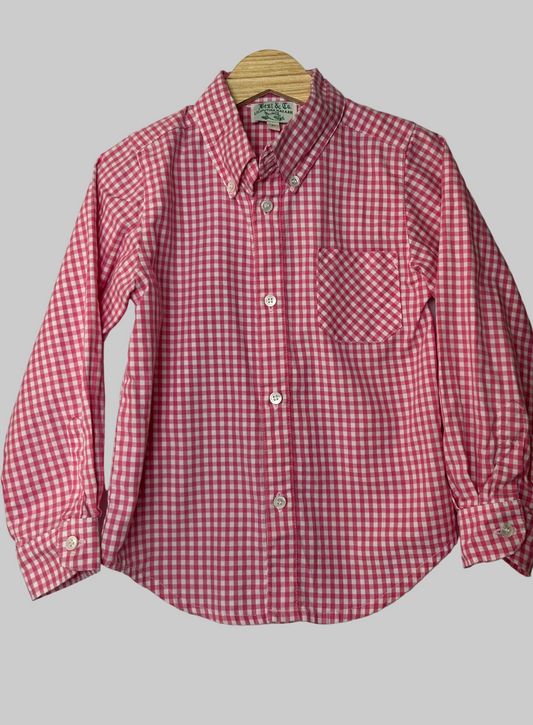 Best & Co. Pink Gingham Shirt 4Y
