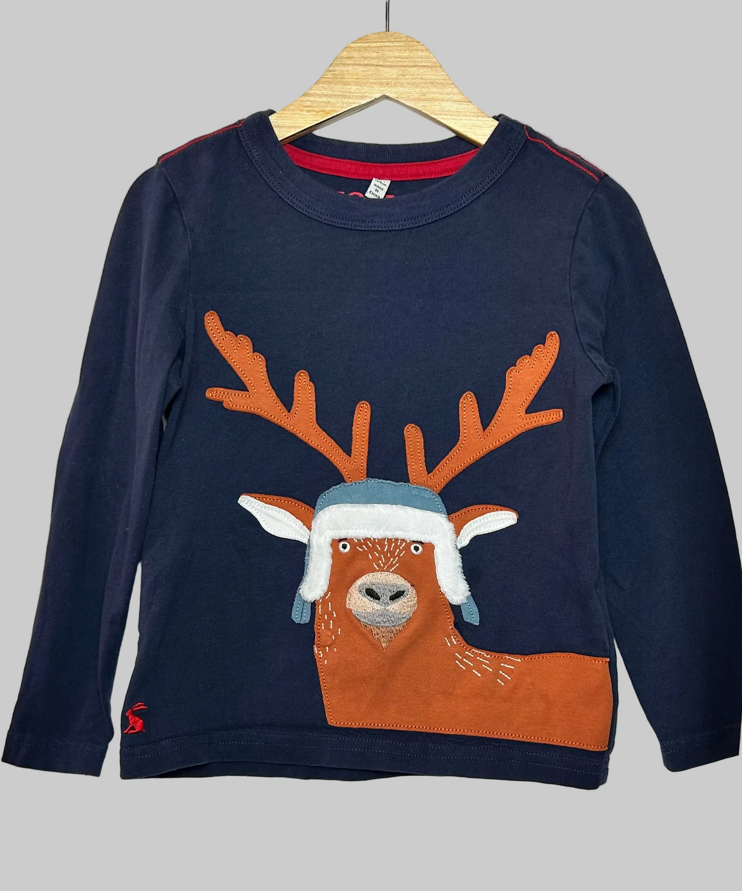 Joules Navy Deer T-Shirt 4Y