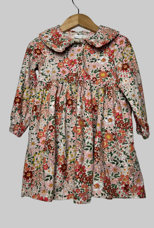 Next Pink Floral Dress 2/3