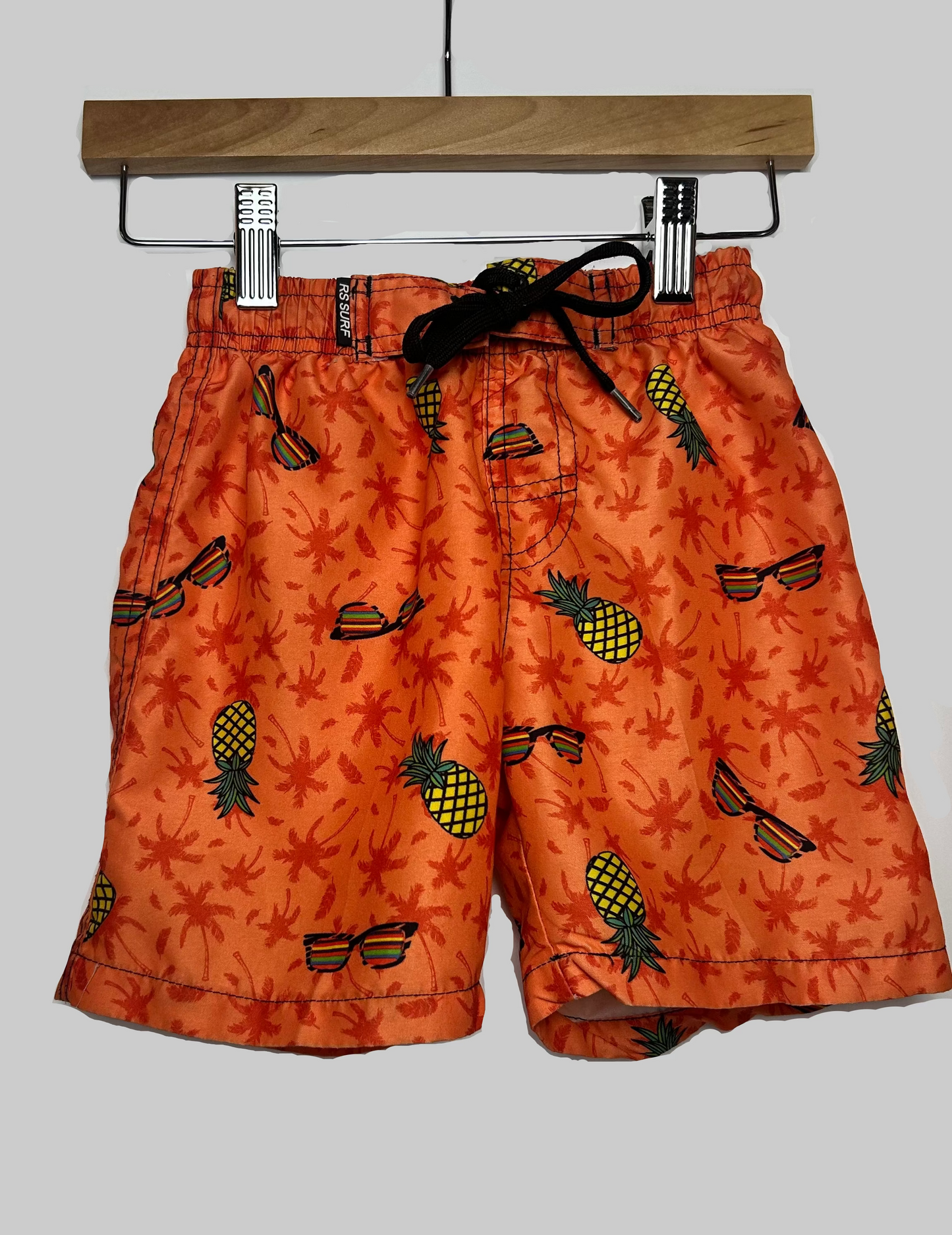 RS Surf Orange Pineapple Swim Trunks 2T