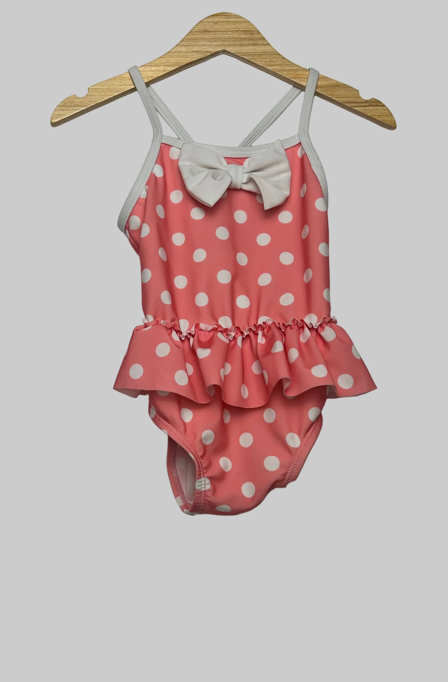 First Impressions Pink Polka Dot One Piece Swimsuit 12M