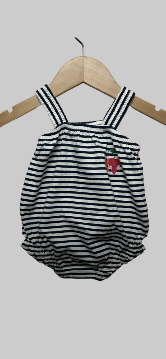 Old Navy Blue Stiped Romper NWT 0-3M