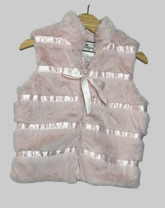 American Widgeon Pink Faux Fur Vest 3T