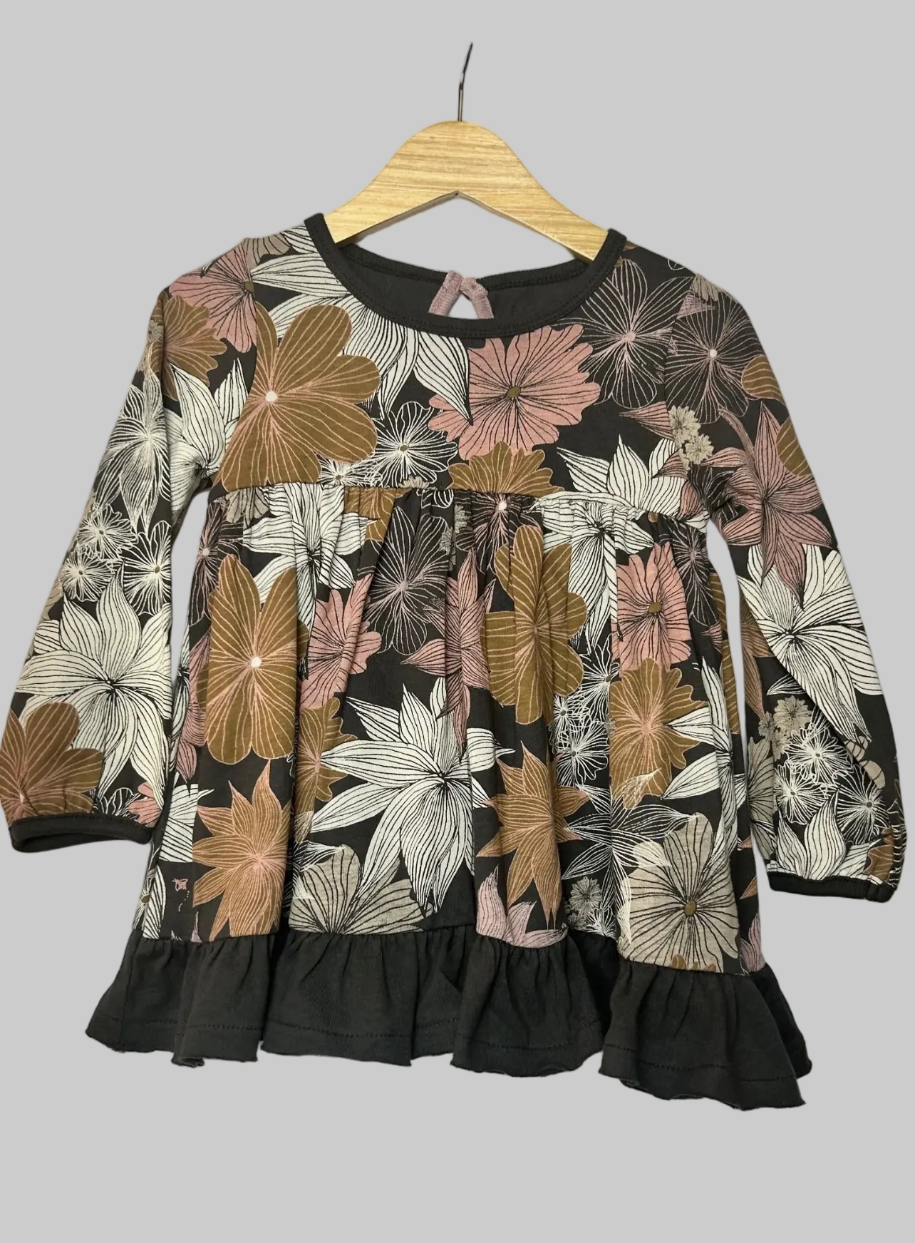 Burt’s Bees Baby Fall Flower Dress 12M