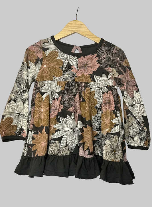 Burt’s Bees Baby Fall Flower Dress 12M