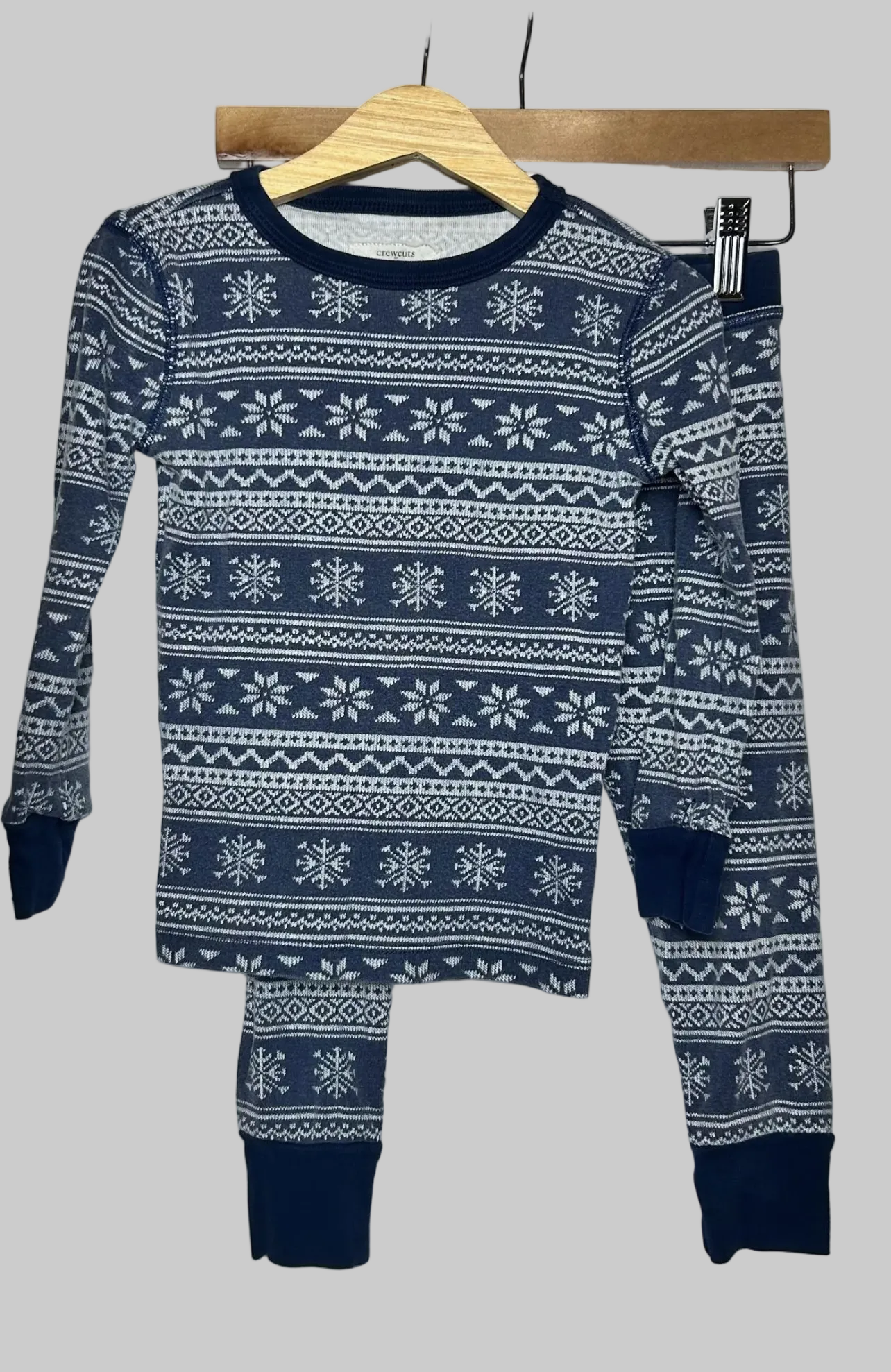 Crewcuts Blue Snowflake Fade Pajamas