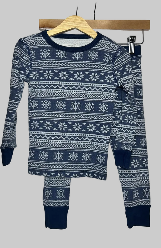 Crewcuts Blue Snowflake Fade Pajamas