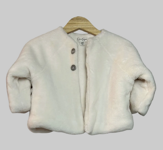 Jessica Simpson Cream Faux Fur Vest 6-9M