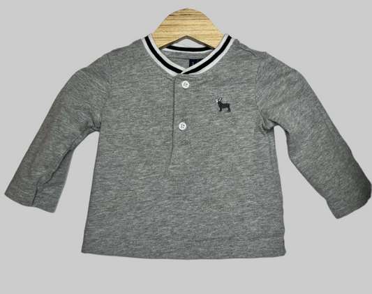 Janie & Jack Gray Tee 3-6M