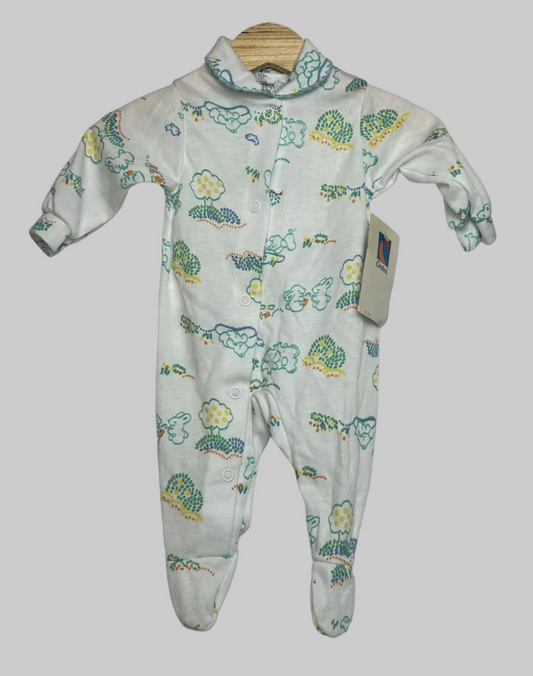 Vintage Carter’s White Snap Animal Print Onesie NWT NB