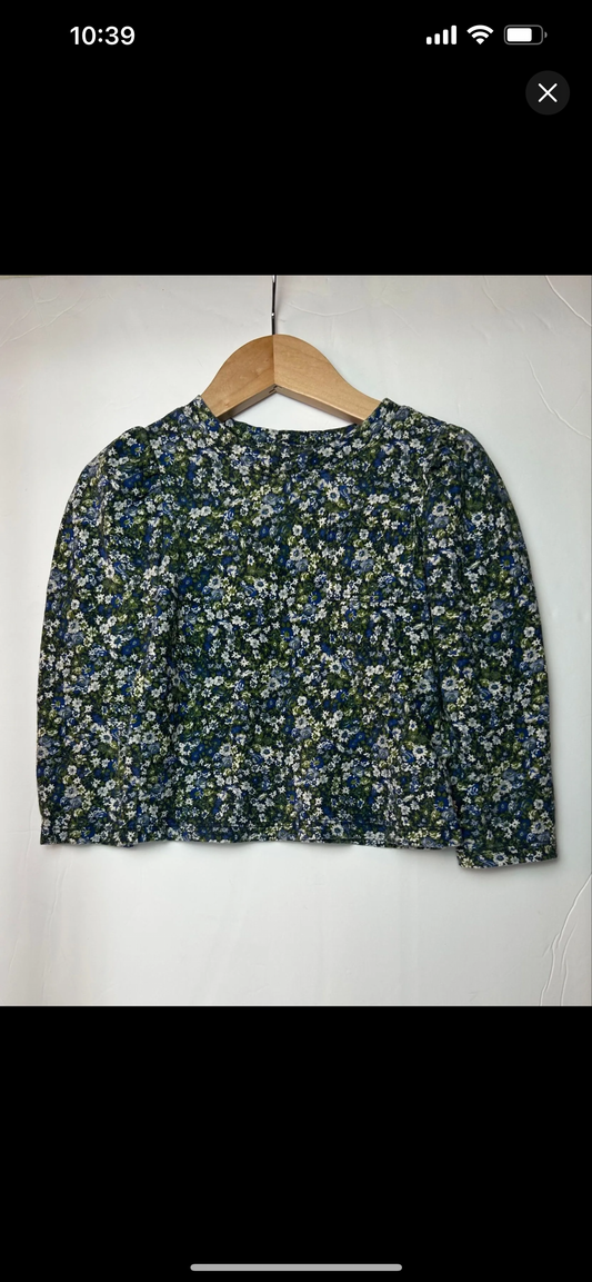 Baby Gap Navy & Green Floral Top 3T