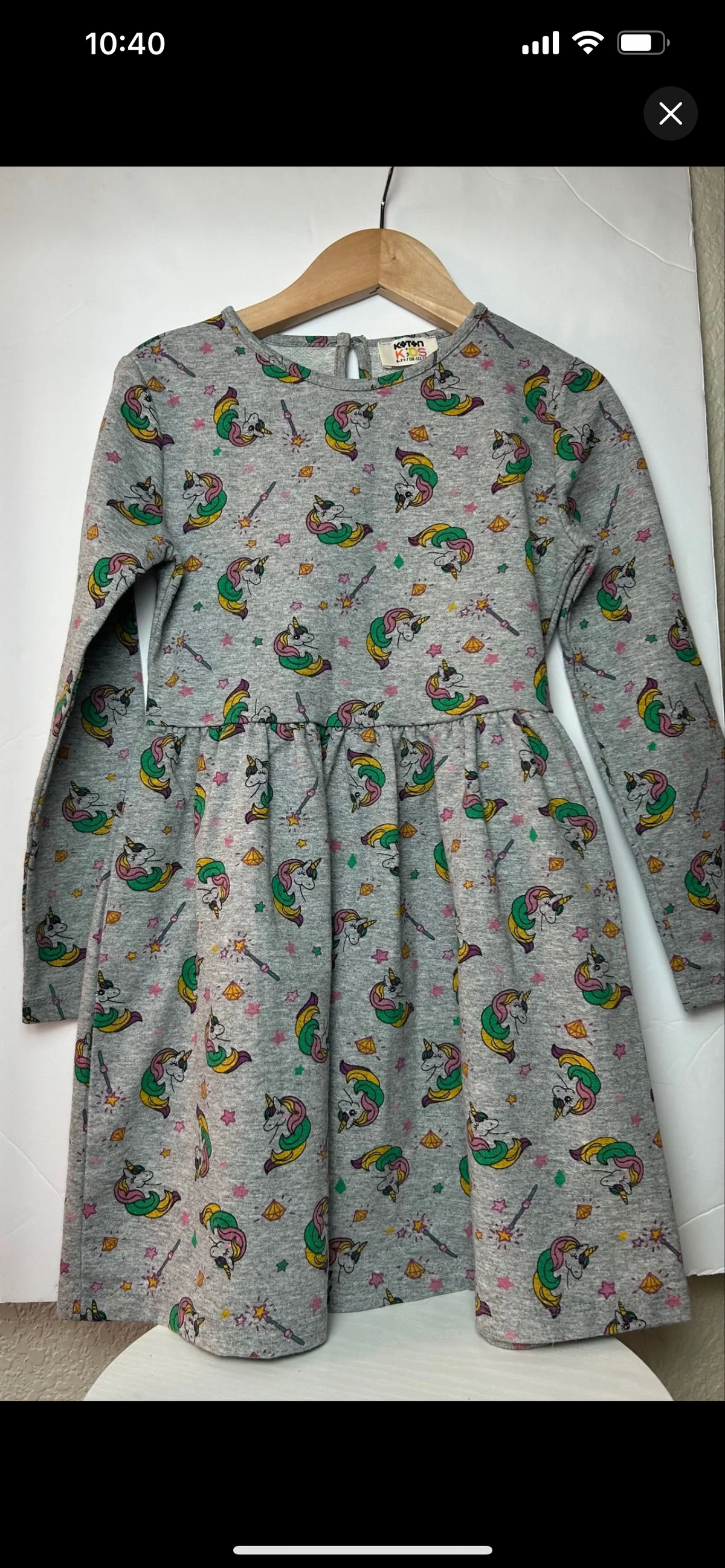 Koton Kids Unicorn Sweater Dress 6/7