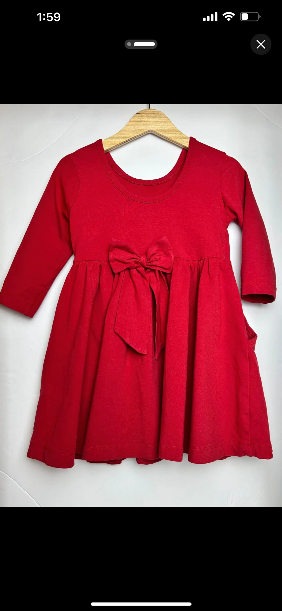 RuffleButts Red Dress 3T
