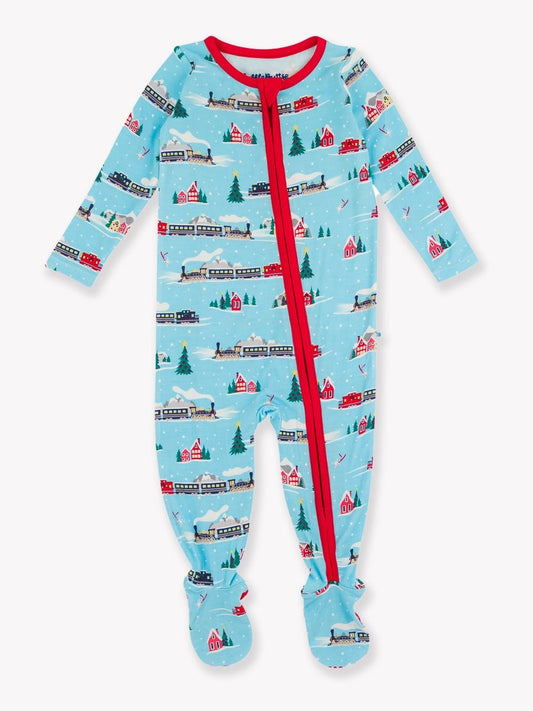 All Aboard One Piece Footie Pajama