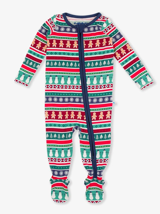 Fair Isle Friends One Piece Footie Pajama