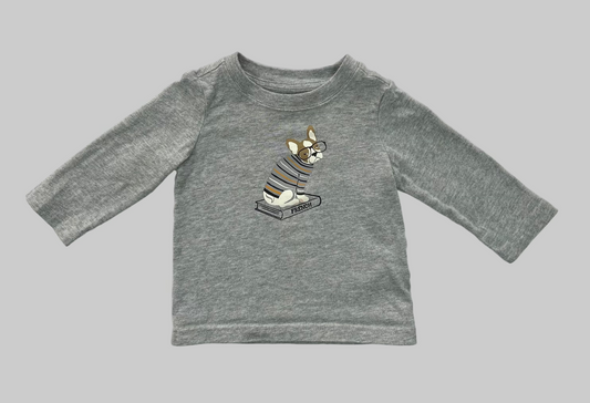 Janie & Jack French Bull Dog Shirt 3-6M