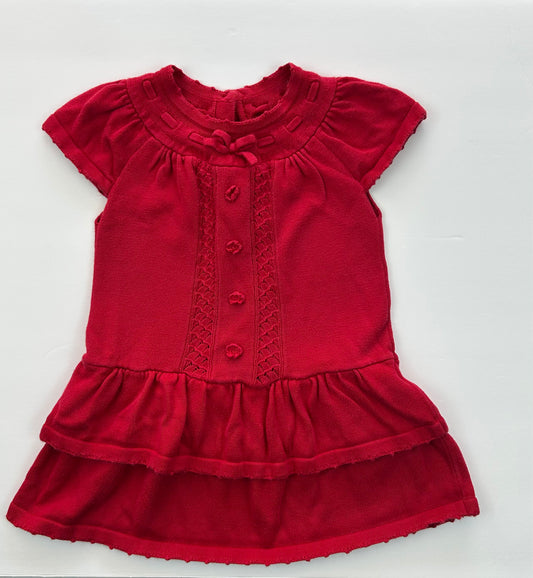 Janie & Jack SS Red Dress 6-12M