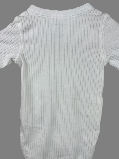 Carter's Long Sleeve Ribbed Kimono Onesie 3M