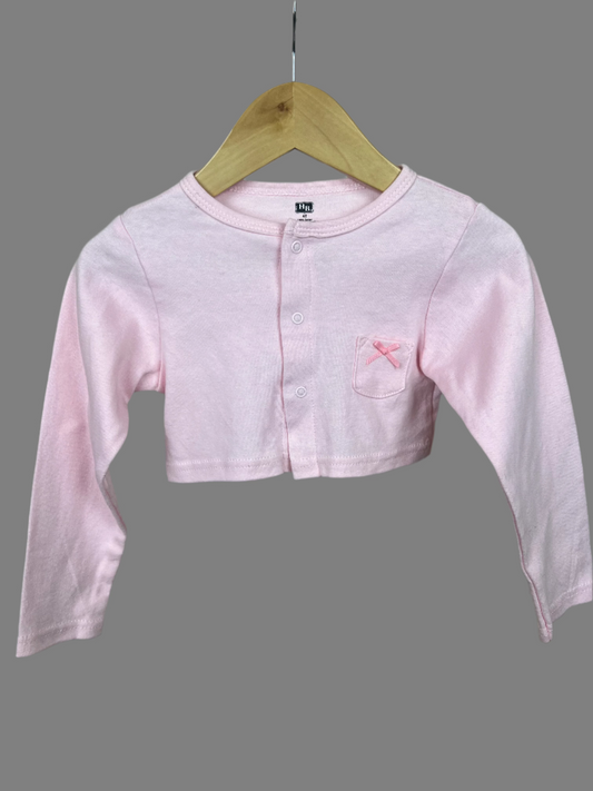 Hudson Baby Long Sleeve Pink Cardigan 4T