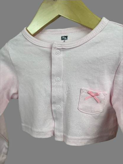 Hudson Baby Long Sleeve Pink Cardigan 4T