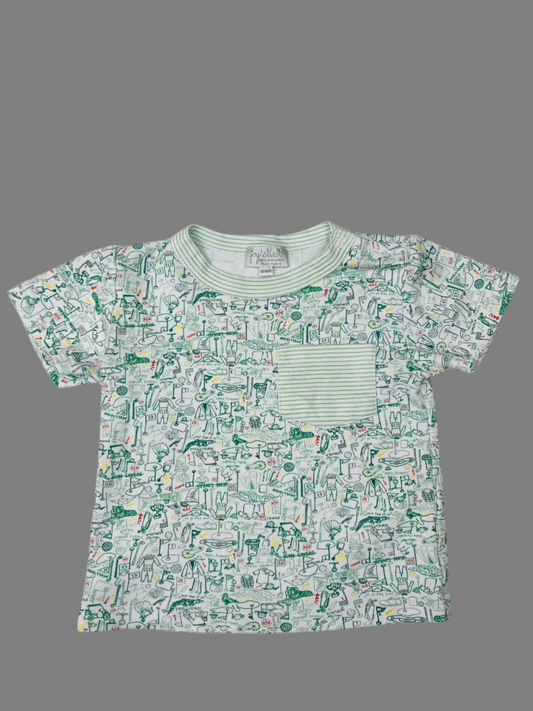 Joy Street Golf Design Short Sleeve Shirt with Front Pocket 12-18M