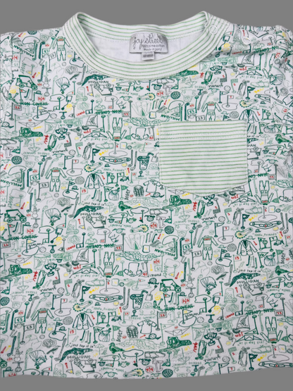 Joy Street Golf Design Short Sleeve Shirt with Front Pocket 12-18M