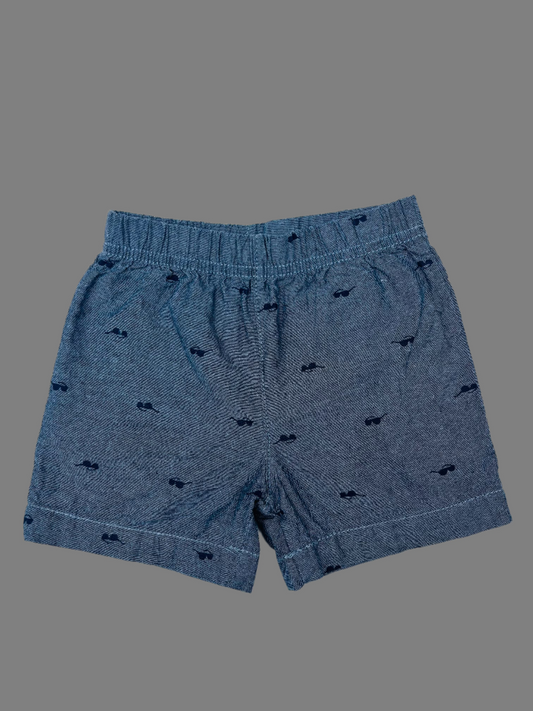 Carter's Blue Shorts w/ Sunglasses 12M
