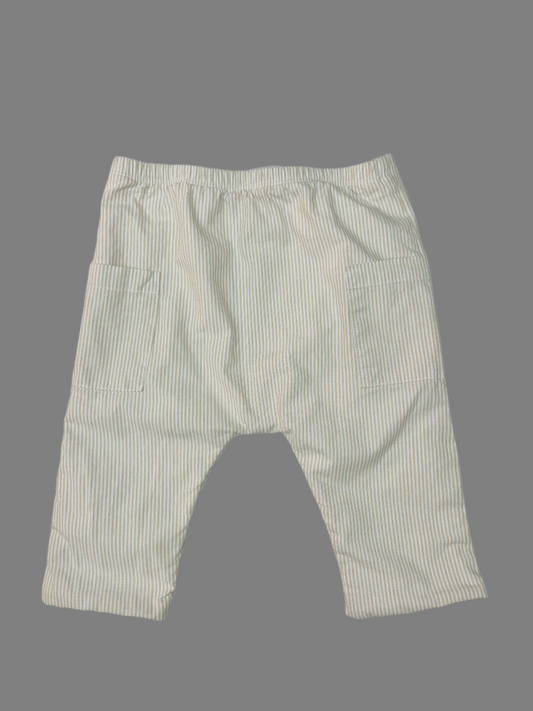 ABSORBA Tan and white Striped Pants- 0-3M