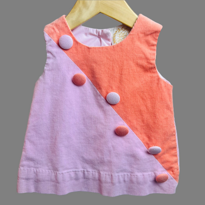 Beaufort Bonnet Two-Toned Sleeveless Corduroy Dress 6-12M