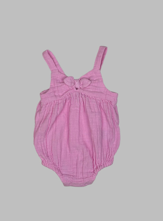 Old Navy Pink Muslin Romper 0-3M