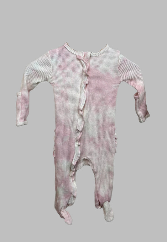 Spearmint Love Pink Tie Dye LS Zippered Jumper 3-6M