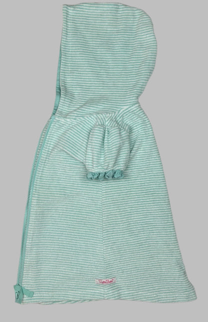 Ruffle Butts Mint Green Terry Zip Swim Cover Up 2T