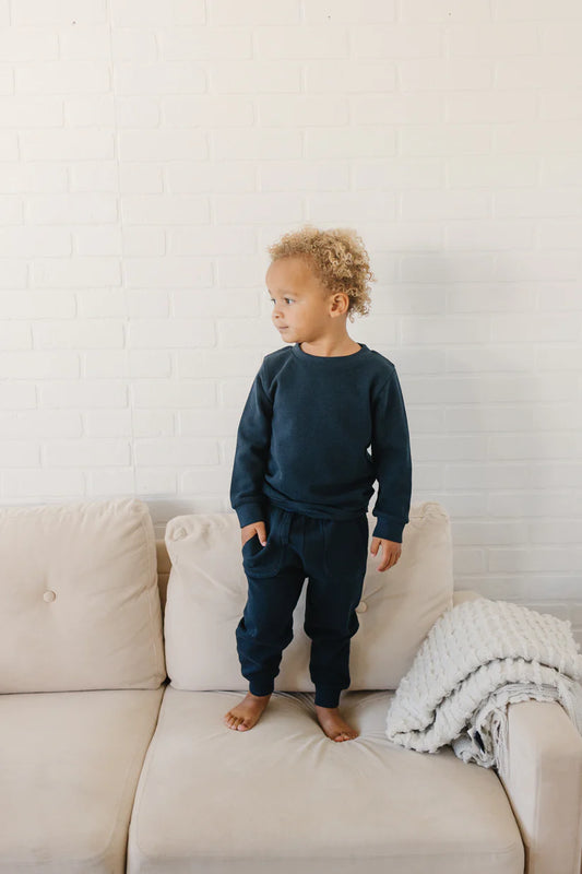 Henry Drew Crew Neck | Dark Sapphire